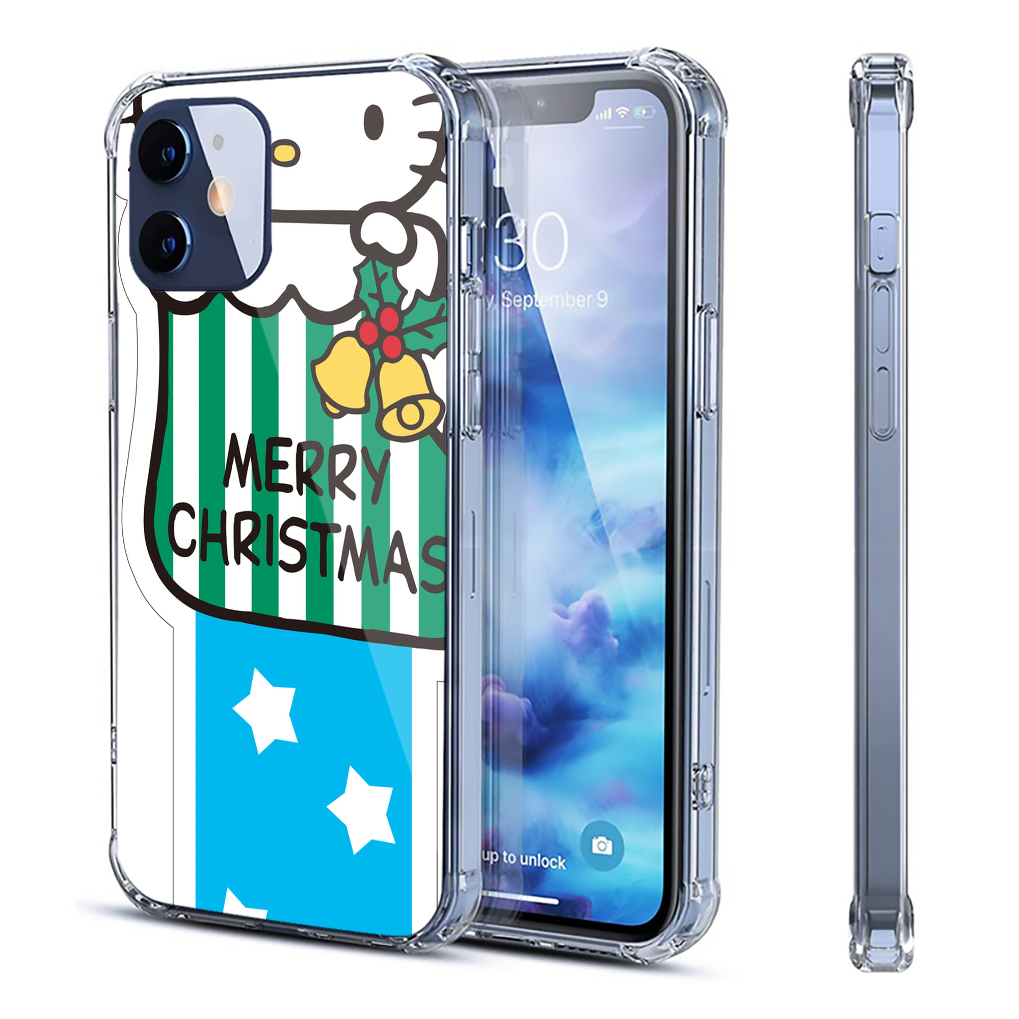 （画像用） Hello Kitty ハローキティ 【iPhone 12シリーズ対応】透明スマホケース（クリアソフトケース）
